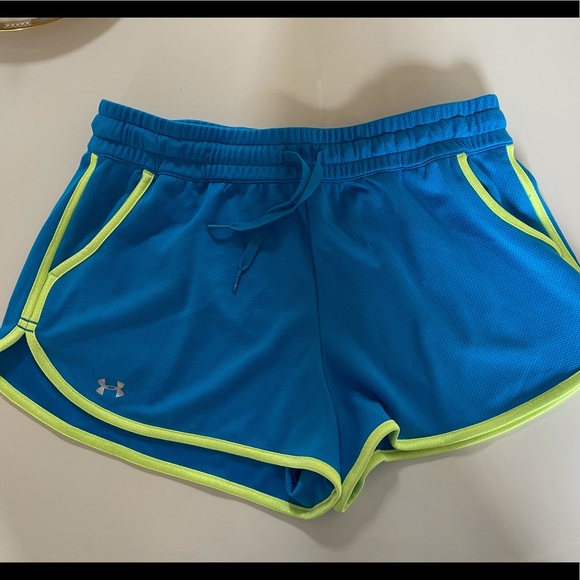 Under Armour shorts blue and chartreuse - Picture 4 of 4